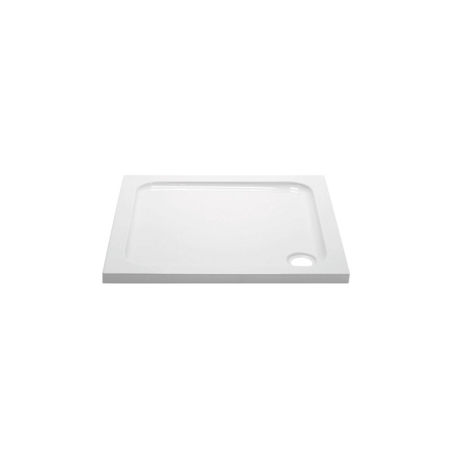 900x900mm Square 45mm White Stone Resin Shower Tray – Pearl