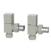 Beige Square Manual Angled Radiator Valves