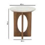 ONLY OPENED - White Marble and Mango Wood Side Table - Ivan