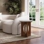 ONLY OPENED - White Marble and Mango Wood Side Table - Ivan