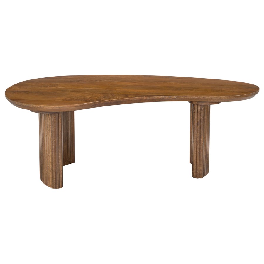 Kidney Shaped Mango Wood Nest of 2 Coffee Tables - Ivan