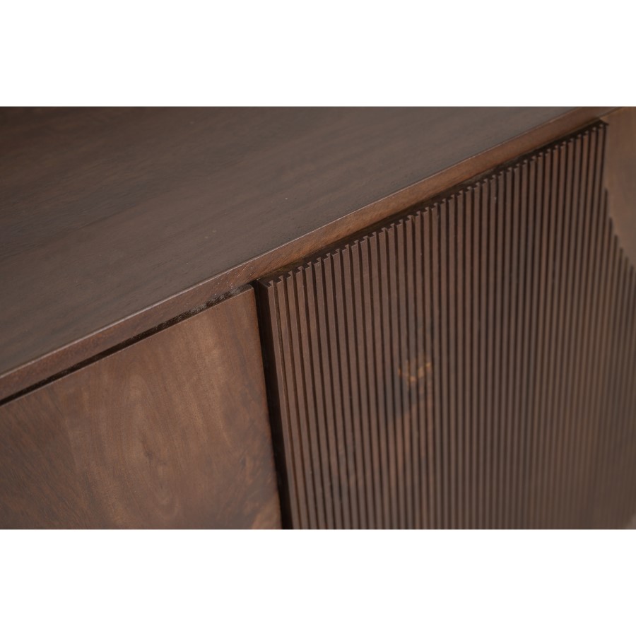 Large Walnut Effect Sideboard with Ball Feet - Ivan