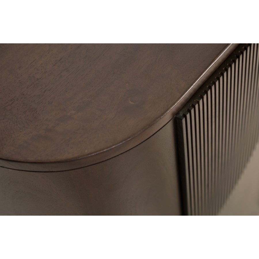 Large Walnut Effect Sideboard with Ball Feet - Ivan