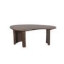 Large Curved Walnut Effect Coffee Table with 3 Legs - Ivan