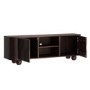 Large Walnut Effect TV Stand with Storage - TV's up to 70" - Ivan
