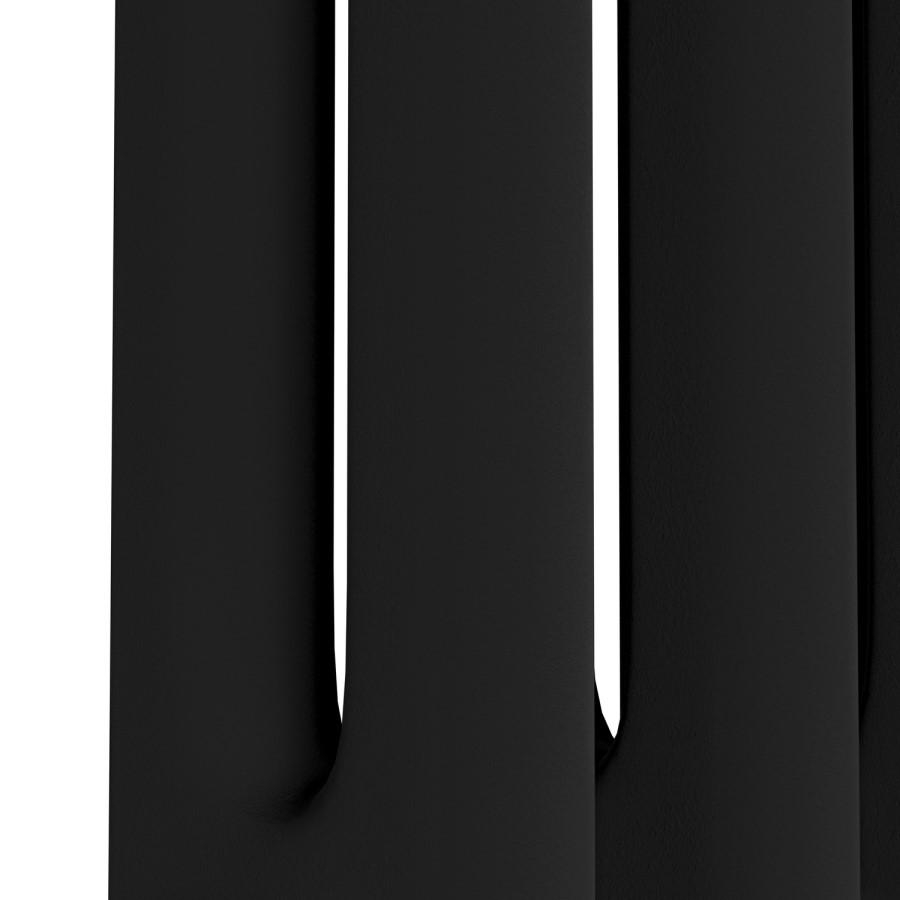 Reggio Midnight Black Vertical Double Column Traditional Radiator 1800x470mm 4399 BTU - Cast Iron Style