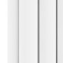 Sorrento White Vertical Oval Designer Radiator 1800x472mm Double Panel 4983 BTU