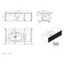 1200mm Grey Fluted Wall Hung Vanity Unit with Aluminium Basin - Venice