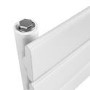 Riace White Vertical Flat Towel Radiator 1600x600mm Single Panel 2742 BTU
