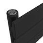 Riace Midnight Black Vertical Flat Towel Radiator 650x400mm Single Panel 870 BTU