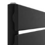 Riace Midnight Black Vertical Flat Towel Radiator 650x400mm Single Panel 870 BTU