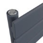 Riace Anthracite Vertical Flat Towel Radiator 650x400mm Single Panel 870 BTU