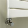 Riace White Vertical Flat Towel Radiator 650x400mm Single Panel 870 BTU