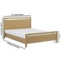 Light Oak King Size Wooden Bed Frame - Vixen