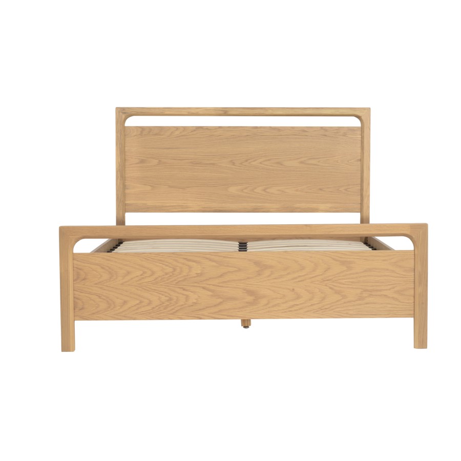 Light Oak King Size Wooden Bed Frame - Vixen