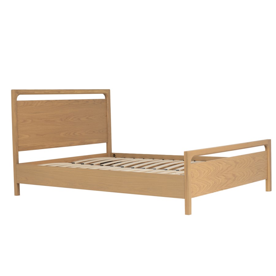 Light Oak King Size Wooden Bed Frame - Vixen
