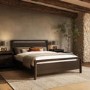 Dark Wood King Size Wooden Bed Frame - Vixen