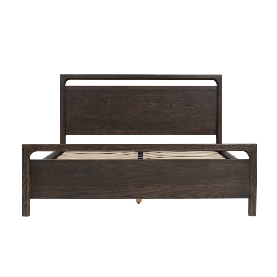 Dark Wood King Size Wooden Bed Frame - Vixen