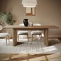 Large Rustic Oak Extendable Dining Table - Seats 6 - 8 - Wave