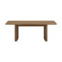 Large Rustic Oak Extendable Dining Table - Seats 6 - 8 - Wave