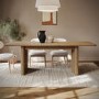 GRADE A1 - Large Rustic Oak Extendable Dining Table - Seats 6 - 8 - Wave