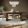 Large Walnut Extendable Dining Table - Seats 6 - 8 - Wave