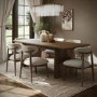 Large Walnut Extendable Dining Table - Seats 6 - 8 - Wave