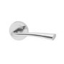 Internal Silver Polished Chrome Bathroom Lever Door Handle with Lock, Latch and Hinges Pack - 75mm Latch - Weser - XL Joinery