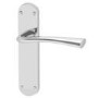 Internal Silver Polished Chrome Lever Fire Door Handle with Latch and Hinges Pack - 65mm Latch - Weser - XL Joinery