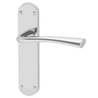 Internal Silver Polished Chrome Lever Door Handle with Latch and Hinges Pack - 65mm Latch - Weser - XL Joinery