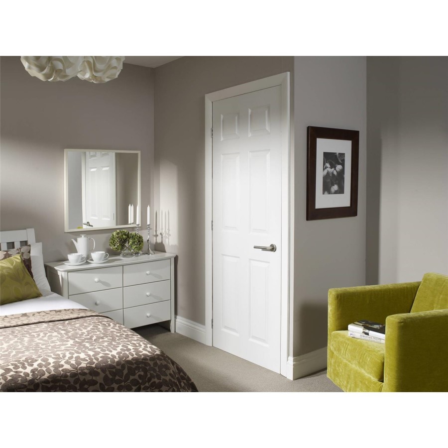 Internal White Painted 6-Panel Georgian-Style Door - Pre-Finished - 1981 x 610 x 35mm - Colonist - XL Joinery