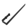 Black Designer Wall-Mounted Towel Holder for Steel & Electric Radiators - 520mm