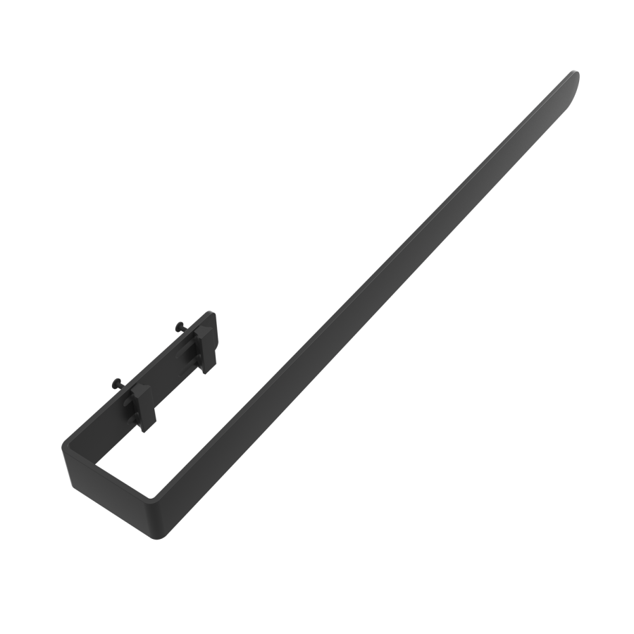 Black Designer Wall-Mounted Towel Holder for Steel & Electric Radiators - 620mm