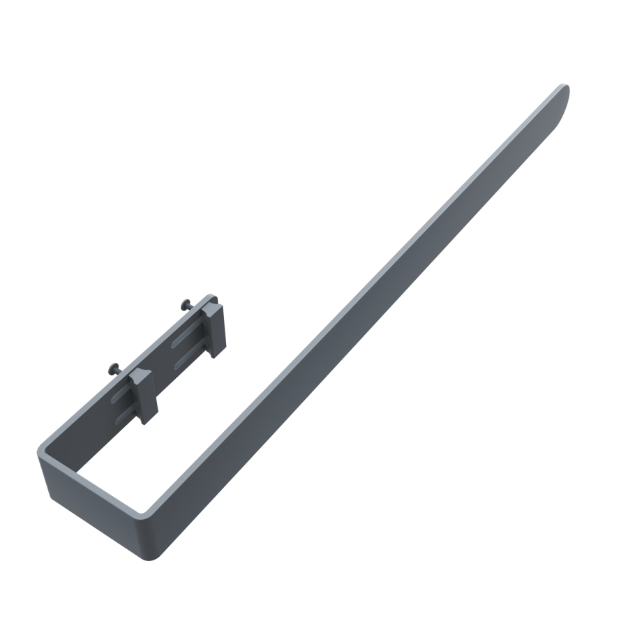 Anthracite Designer Wall-Mounted Towel Holder for Steel & Electric Radiators - 520mm