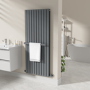 Anthracite Designer Wall-Mounted Towel Holder for Steel & Electric Radiators - 620mm