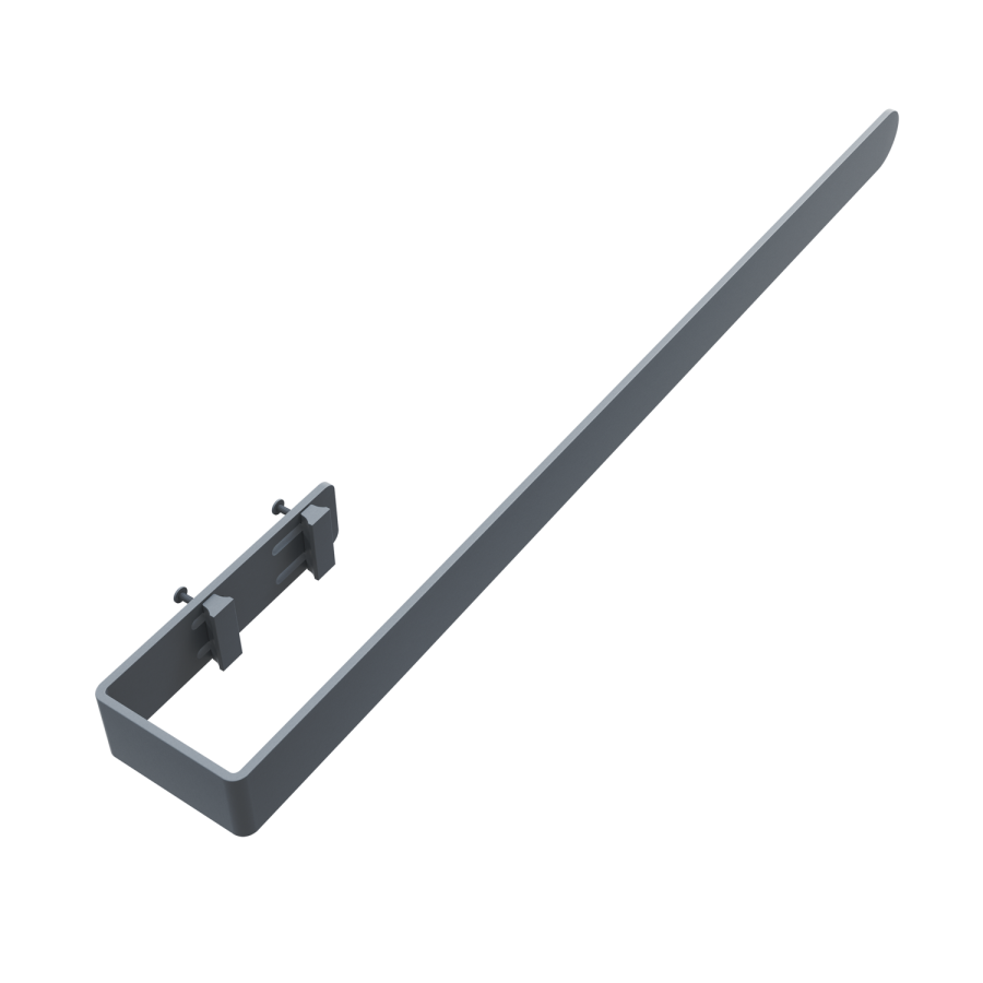 Anthracite Designer Wall-Mounted Towel Holder for Steel & Electric Radiators - 620mm