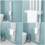 White Designer Wall-Mounted Towel Holder for Steel & Electric Radiators - 320mm