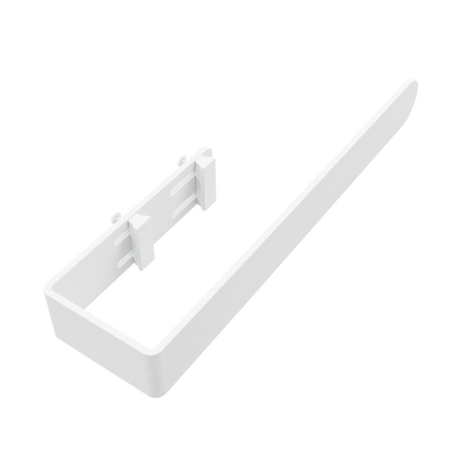 White Designer Wall-Mounted Towel Holder for Steel & Electric Radiators - 320mm