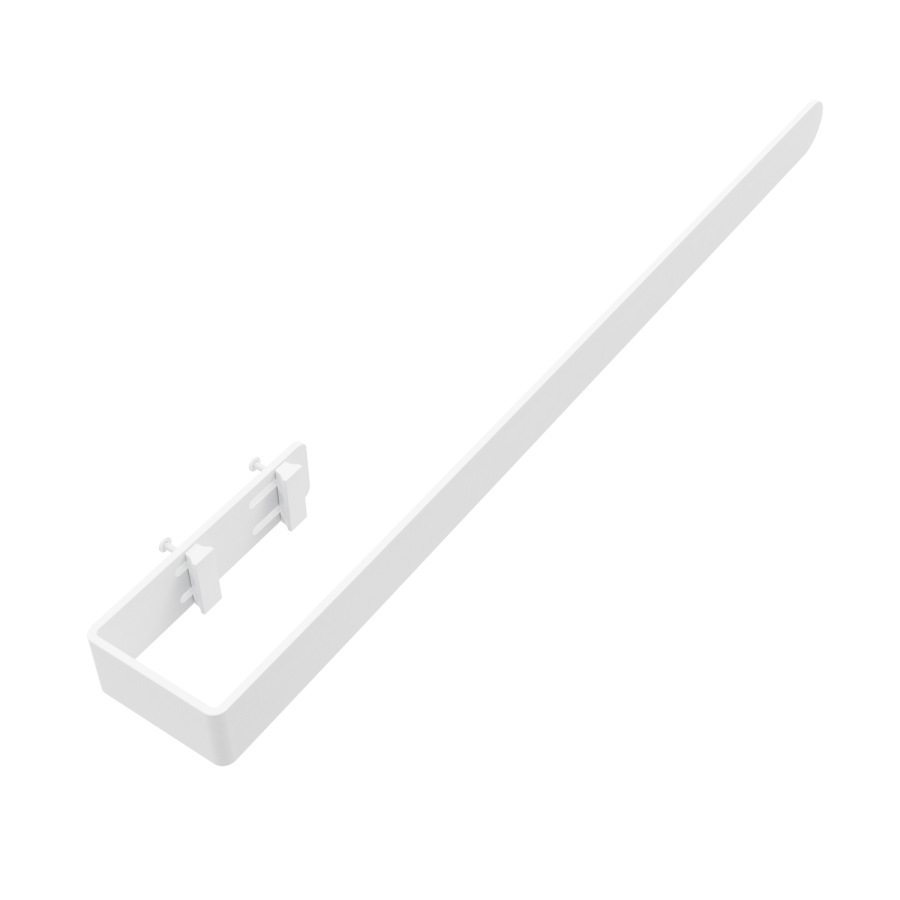 White Designer Wall-Mounted Towel Holder for Steel & Electric Radiators - 620mm