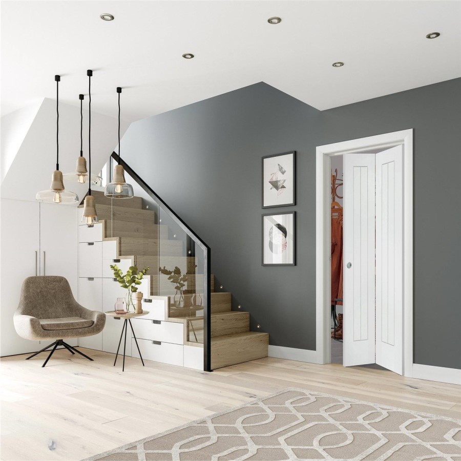 Internal White Primed Cottage Bi-Fold Door - 1981 x 762 x 35mm - Suffolk - XL Joinery