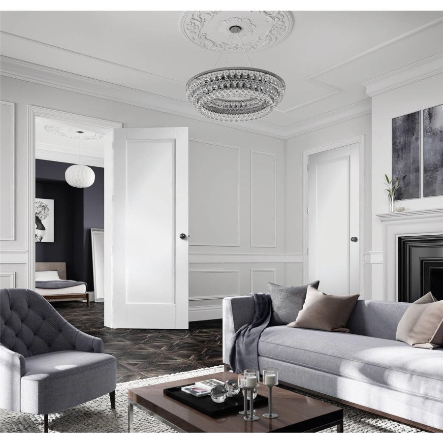 Internal White Primed One-Panel Door - 1981 x 686 x 35mm - Pattern 10 - XL Joinery