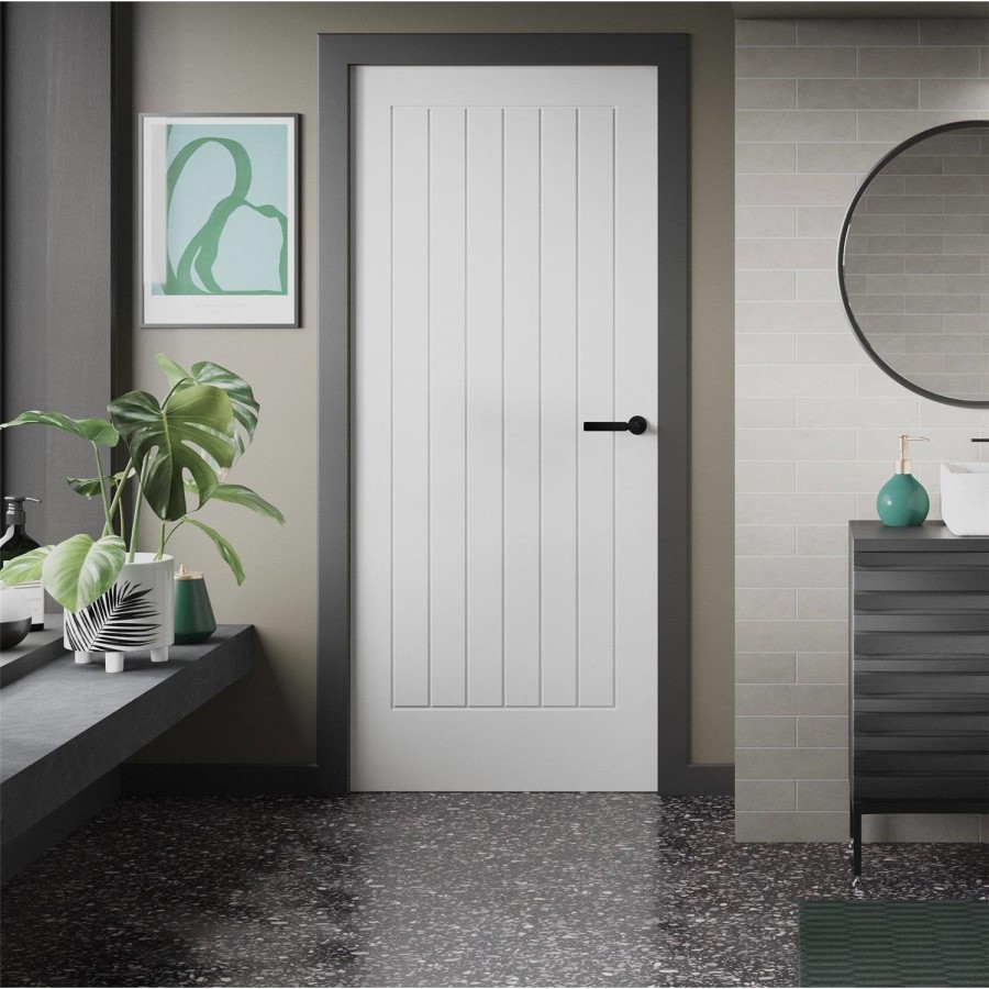 Internal White Primed Cottage Door - 1981 x 762 x 35mm - Suffolk - XL Joinery