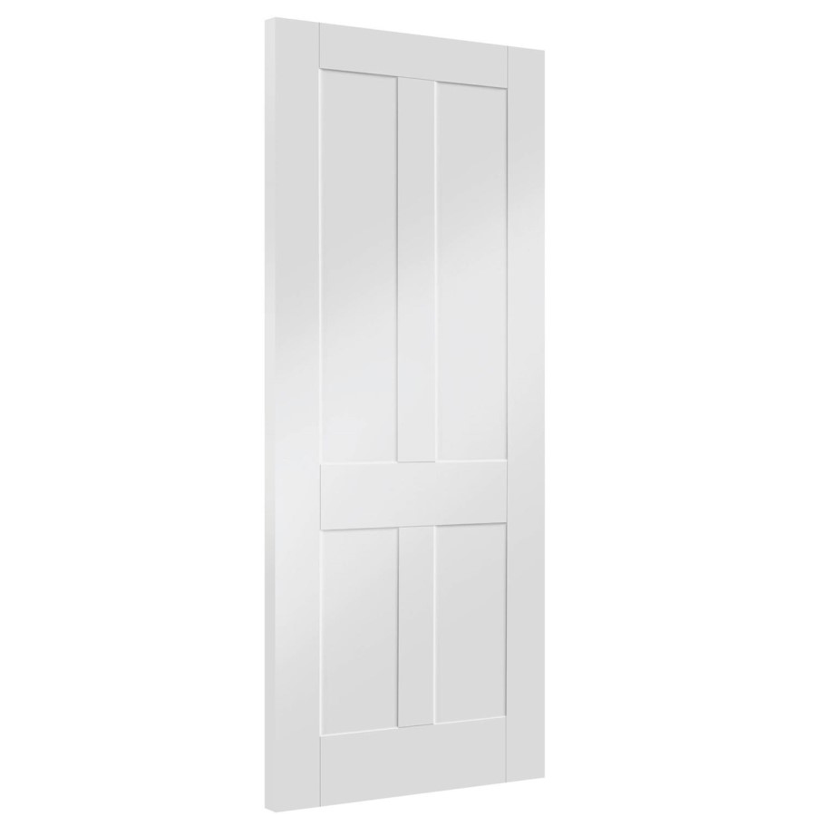 Internal White Primed Victorian Shaker FD30 Fire Door - 1981 x 762 x 44mm - Victoria - XL Joinery