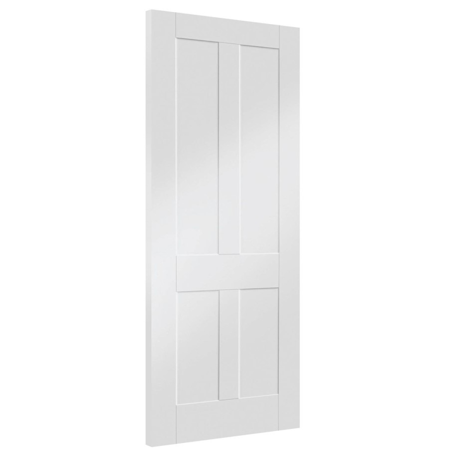 Internal White Primed Victorian 4-Panel Shaker Door - 2040 x 826 x 40mm - Victoria - XL Joinery