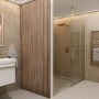 Pack of 3 Waterproof Walnut Slatted Wall Panels 2400 x 170 x 19mm