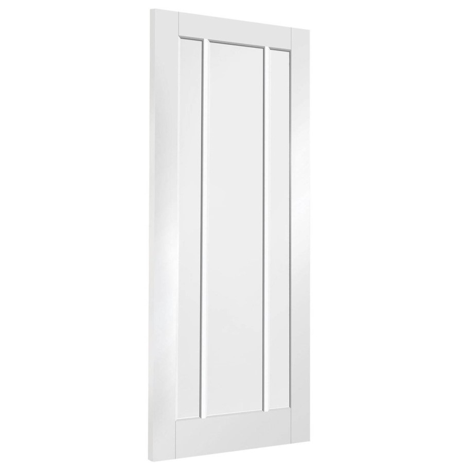 Internal White Primed 3-Panel FD30 Fire Door - 2040 x 626 x 44mm - Worcester - XL Joinery