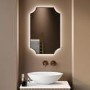 Traditional Bronze Backlit Heated Bathroom Mirror with Lights 500 x 750mm - Zeus