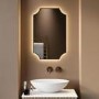 Traditional Bronze Backlit Heated Bathroom Mirror with Lights 500 x 750mm - Zeus