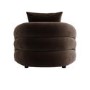 Modern Brown Velvet Armchair with Cushion - Zuri