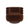 Rust Brown Velvet Modern Swivel Accent Chair - Zora